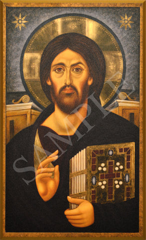 Sinai Christ Pantocrator (ICON)  10.25" x 6.25"